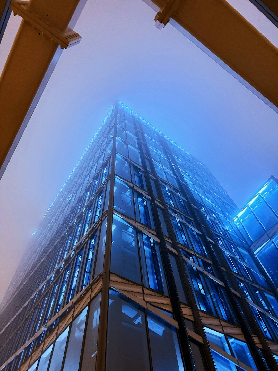 corporate building at night